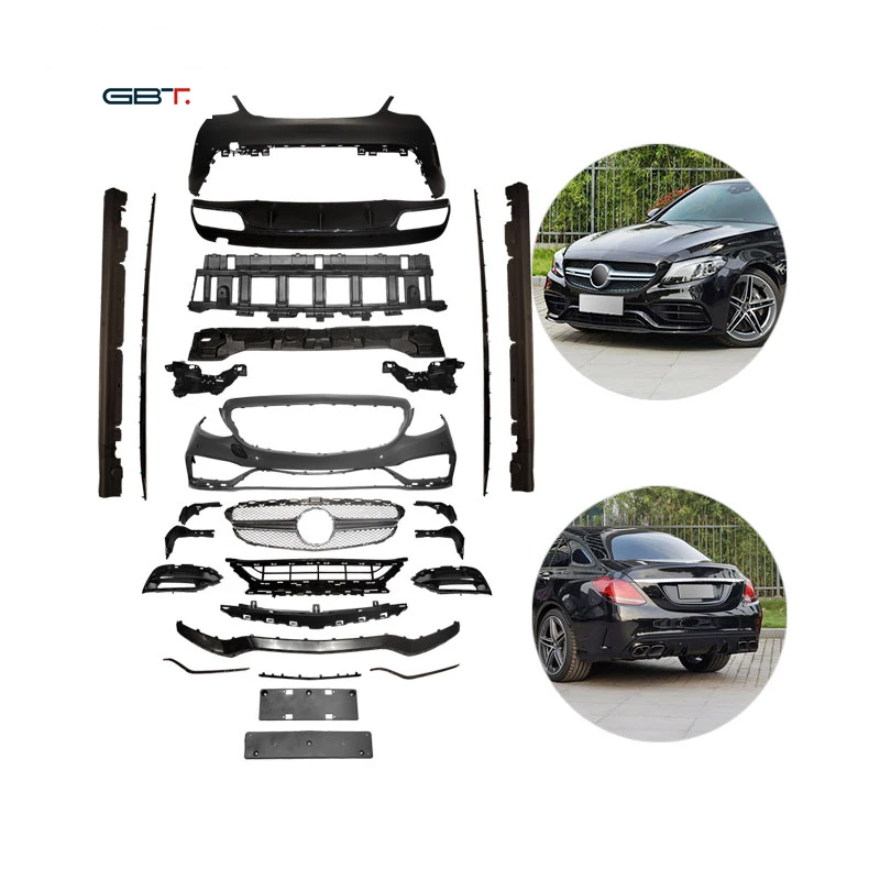 GBT Auto Body Kits Mercedes W205 Bodykit C63 Facelift For Mercedes Benz W205 amg  Bodykit  C63 W205 Front Bumper Accessories