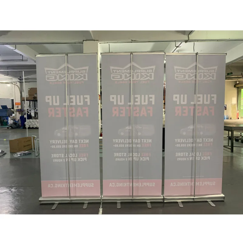 Quality Portable Aluminium Roll up Banner Stand Tear-Resistant and Printed for Display and Advertising