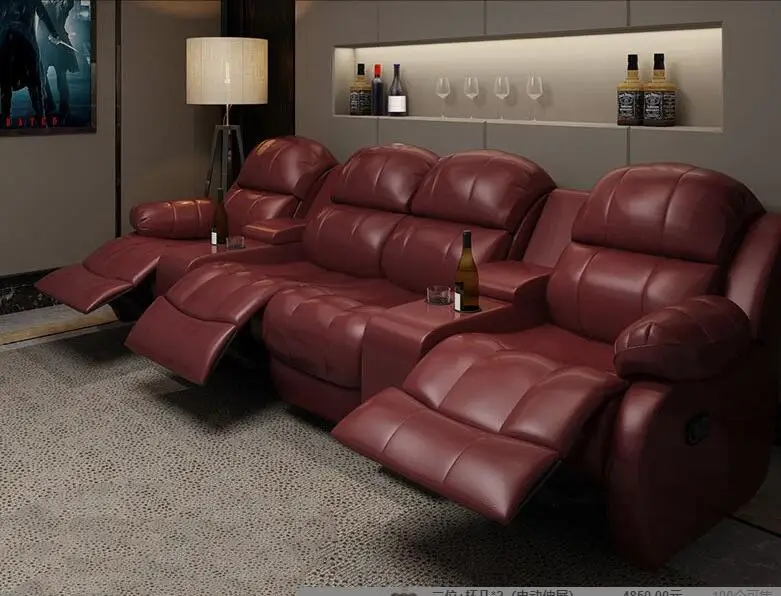 Factory customized home theater recliner sofa leather cinema electric power recliner Lounge theater furniture