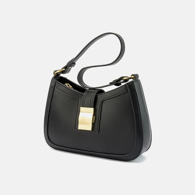 fashion wholesale custom casual brand design good quality PU leather metal lock women hand messenger shopping bag shoulder bag