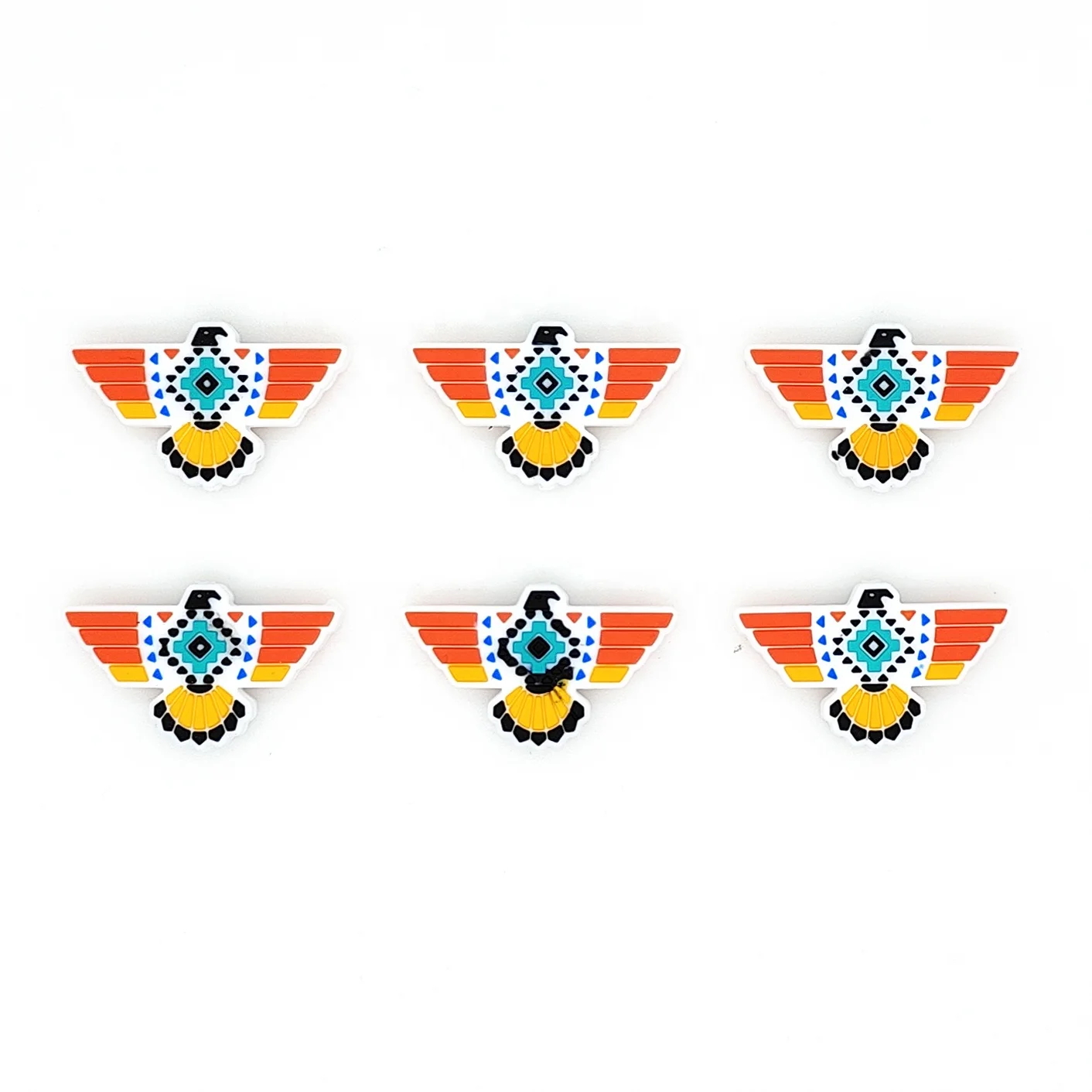 Aztec Thunderbird Focal Beads Charm Silicone Focal Loose Beads For Diy Necklaces Crafts Jewelry Making