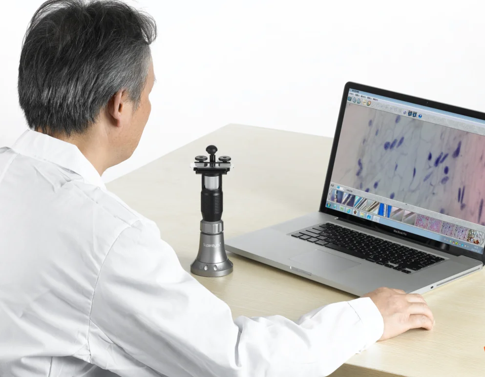 
First published 2000X zoom HD 5 MP portable pocket usb digital biological microscope for school education laboratory apparatus 