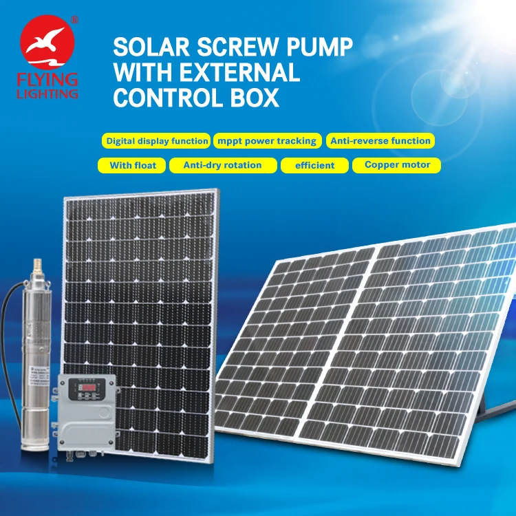 
Home Use High efficiency dc solar pump system 180W 1 cubic meter per hour Max Flow submerged deep well solar water pump 