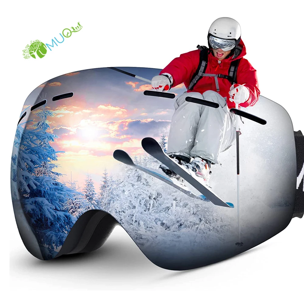 YumuQ Winter Sports Spherical Lens Eyewear Triple Layer Snow Ski Goggles For Adults Snow Skiing