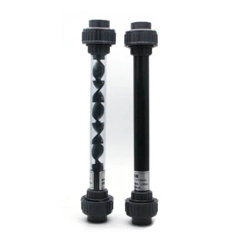 DN50 63mm Transparent UPVC  High Efficiency Ozone Mixing Equipment Ozone Static Mixer