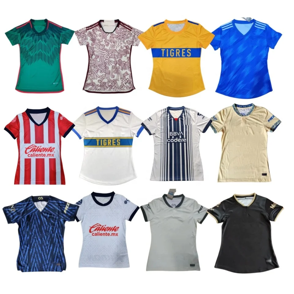 Wholesale 2023 Mexico club women football jersey home away soccer lady Monterey america Chivas tiger girls football shirt