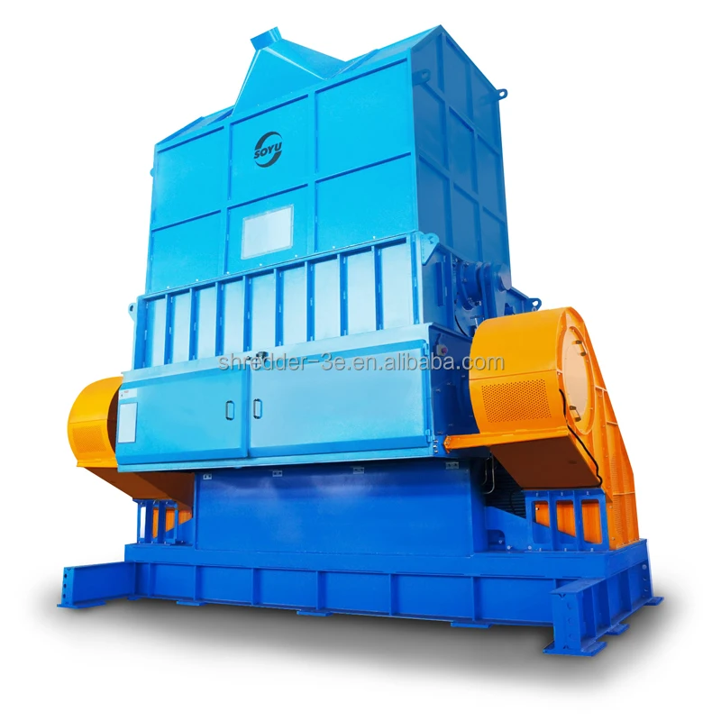 New Heavy-Duty Single Shaft Shredding Machine PET PP PE PVB Waste Plastic Recycling Crusher Reliable Motor Core Pump Metal