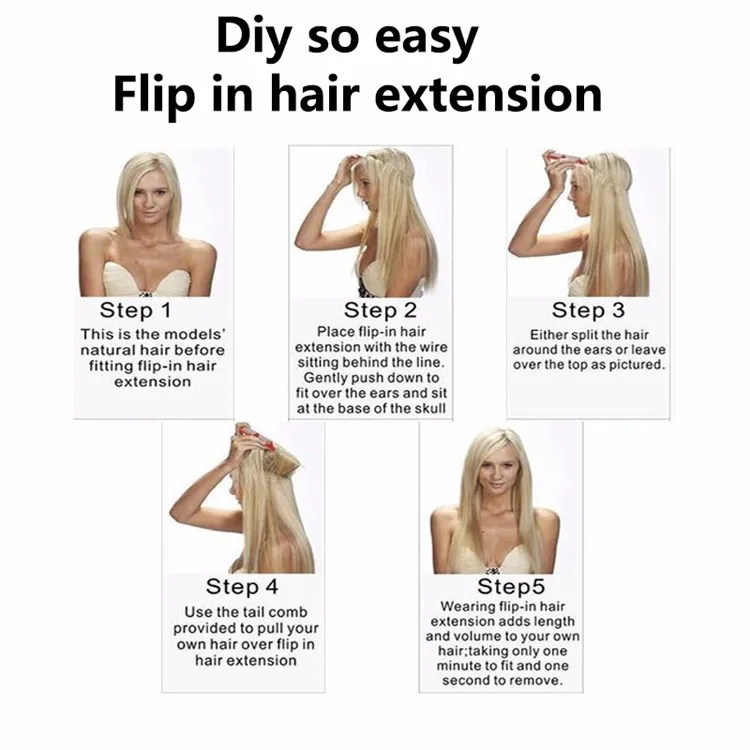 Raw slavic extension with fish wire european hair