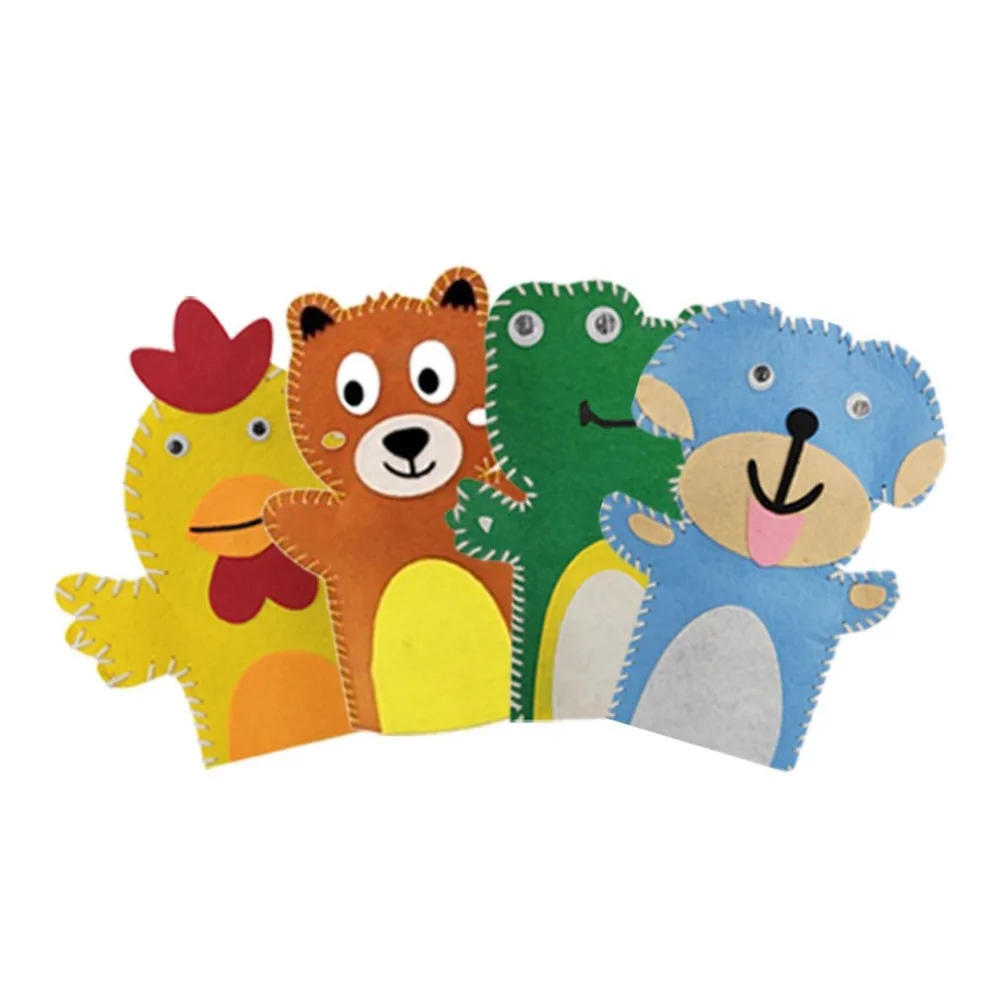 Набор для шитья из войлока своими руками, детские развивающие игрушки, куклы на палец с животными для детского сада