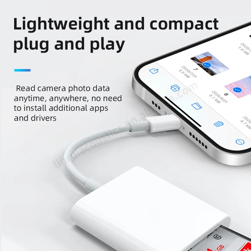 8pin OTG Connectors Mini Adapter for Lighting Usb C to SD TF Memory Card Readers Plug OTG Cable for iPhone 14 13 12 ipad ios