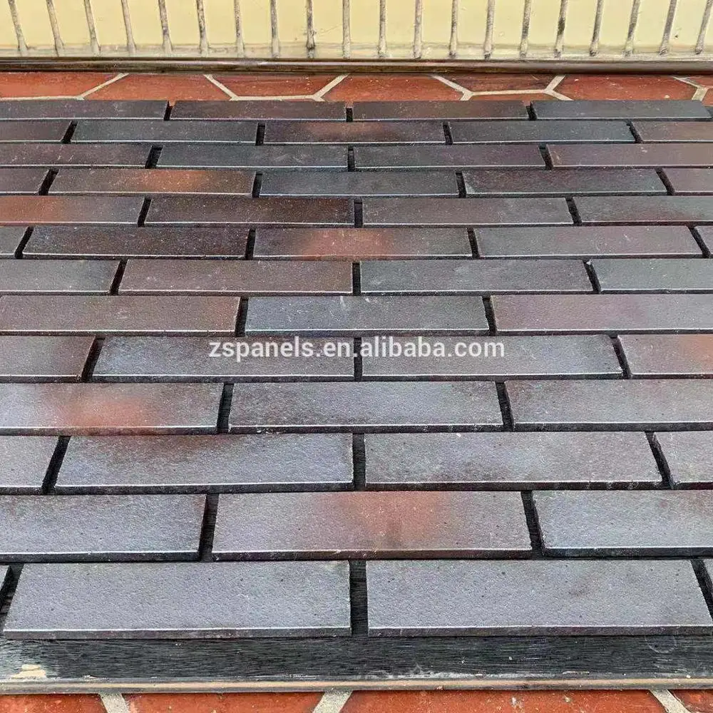 
HandmadeAntique brick slip wall clinker tile, clay fired terracotta clinker tile, Terracotta brick slips with dry hanging system 
