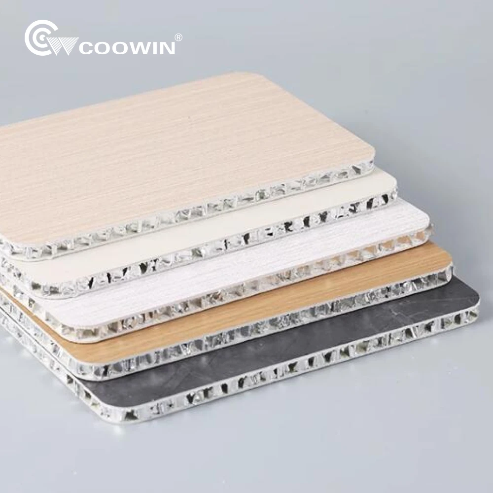 Coowin interior wall decoration waterproof alucore door aluminum honeycomb panel