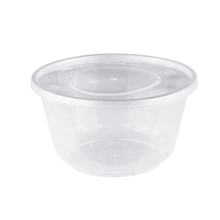 Disposable Takeaway Soup Bowl 450ml PP Plastic Disposable Packing Bowl