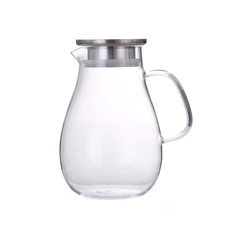 Custom glass water juice tea pitcher and glasses set cups bedside water carafe glass jug sets