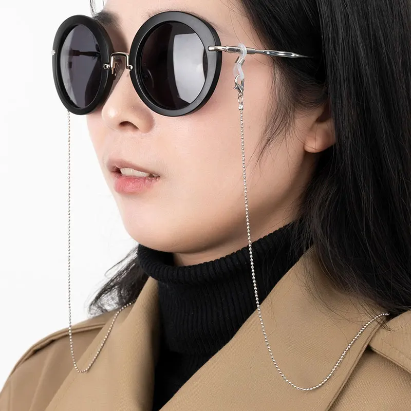 Металлическая цепочка для очков позолоченная стеклянная Цепочка Из Бисера подвесная Веревка аксессуары