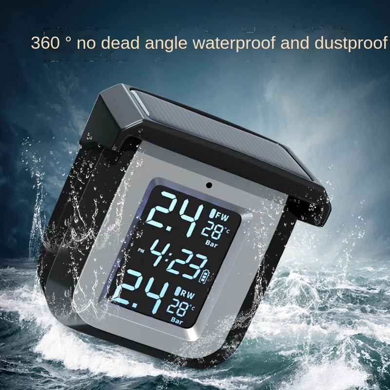SY304 Safety Alarm Monitor System External Sensor Bicycle Motorbike  Solar Motorcycle Tire Pressure Monitor TPMS