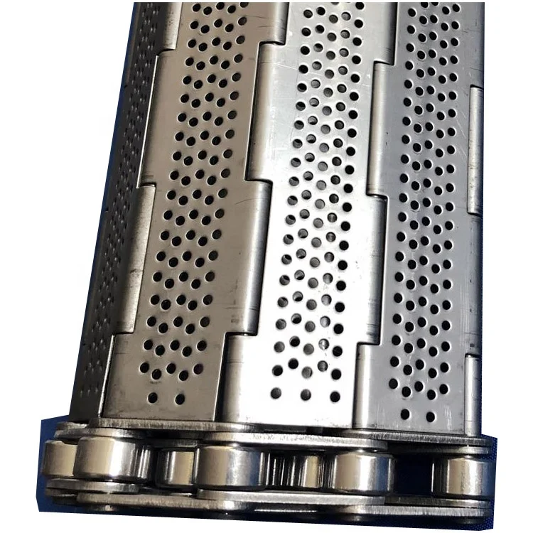High Resistance Perforated 304 Stainless Steel Wire Mesh Chain Link Plate Conveyor Belt