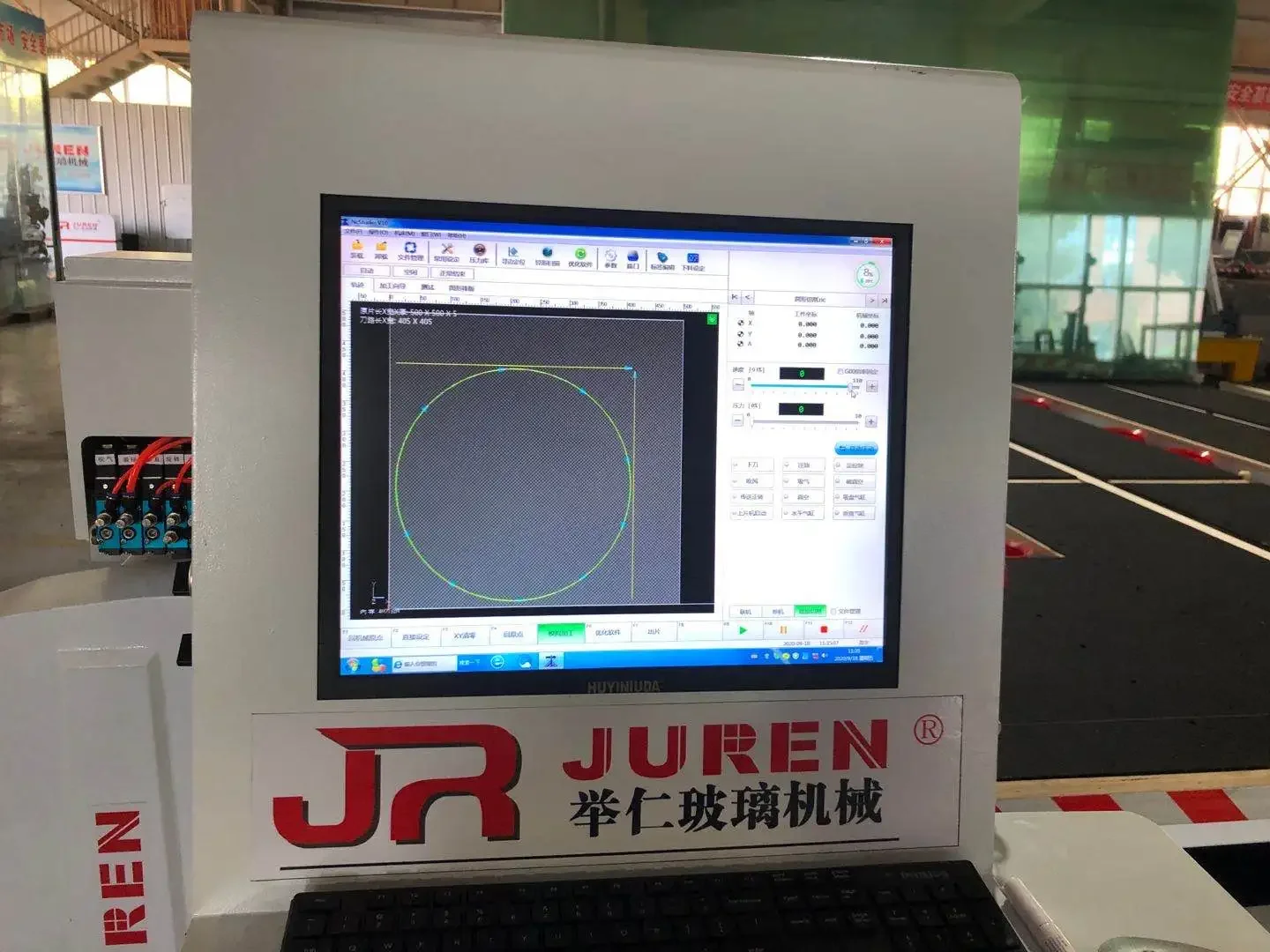 Automatic Mirror Stone Ceramic Tile Machine Cut Glass With Convey Belt Cutting CNC Machinery Cutting Table