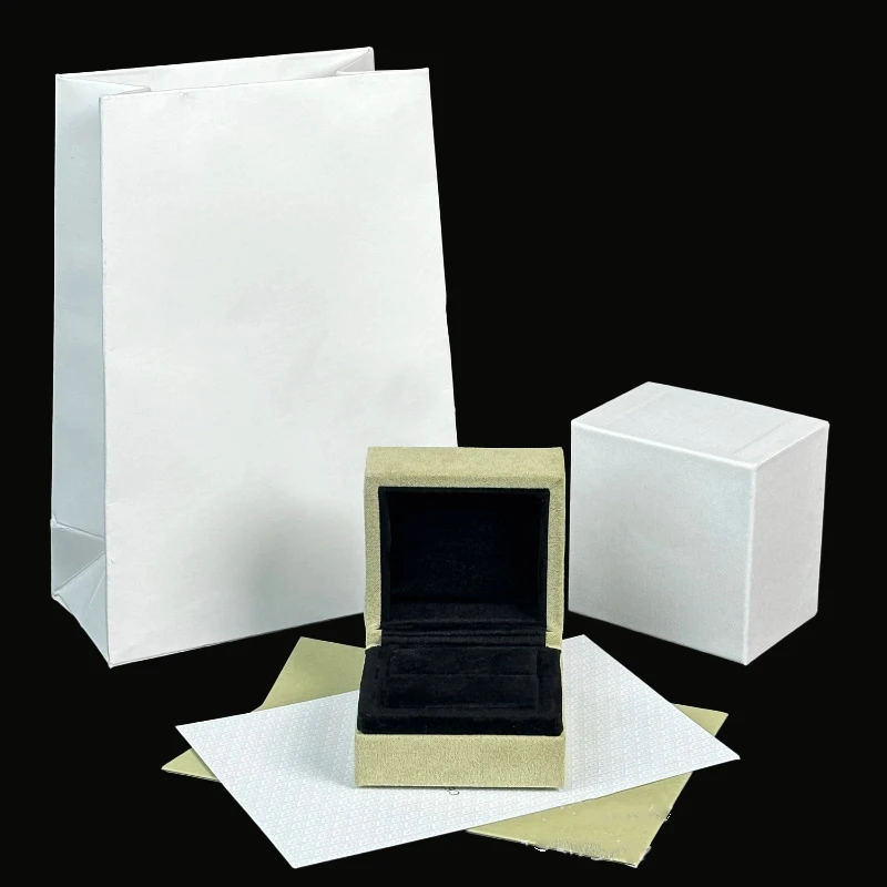 New Custom Imitation Leather Velvet Van Clover Jewelry Box Bracelet Watch Necklace Earrings Velvet Cleef Ring Jewelry Box