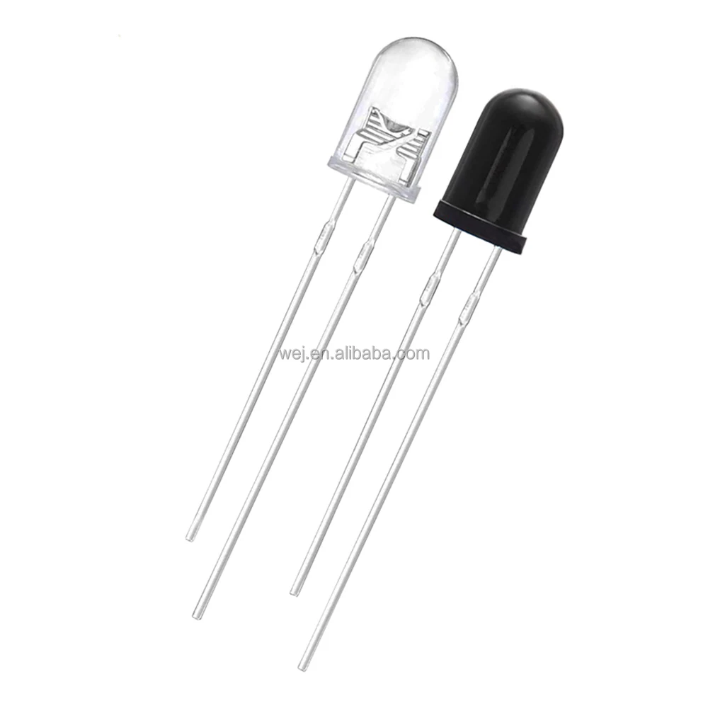 5mm DIP 850nm 940nm IR infrared photodiode led through hole transmitter and Receiver Diode for smoke detector/light curtains/