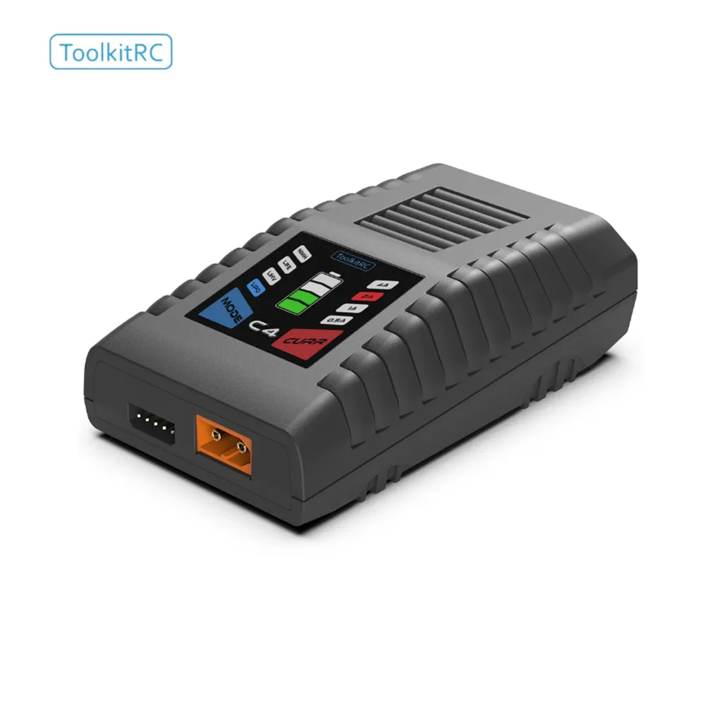 ToolkitRC C4 50W 5A AC Charger XT60 Plug for LIPO LIHV LIFE 2~4S NIMH NICD 5~8S Batteries RC Model FPV Racing Freestyle Drone