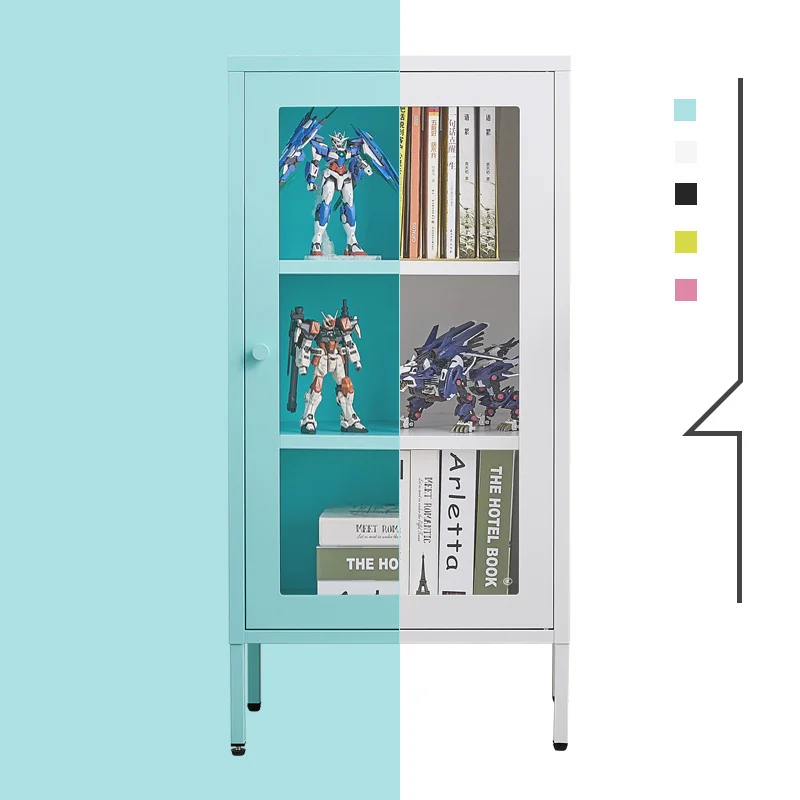 Modern Glass Door Storage Cabinet with Dish Dryer Foldable Kitchen Organizer for Furniture Closets Bedrooms Schools
