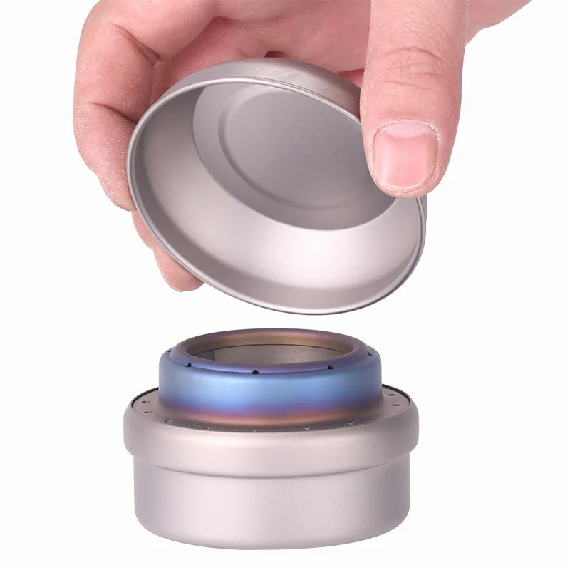 Titanium Outdoor Mini Furnace Hiking Backpacking Cooking Portable Burner Camping Alcohol Stove