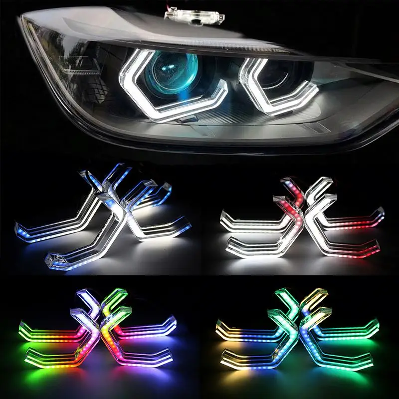 Iconic RGBW Chasing Controller Car lights LED Angel Eyes for BMW E90 E60 F30 F32 F80 F82 M5 M3 M4
