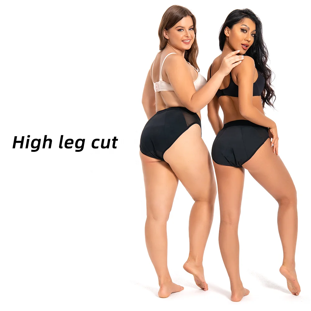 Shanhao OEM Plus Size Leakproof Panties 5 Layers Period Panties Heavy Flow High-cut Briefs Bragas Menstruales Menstrual Panties