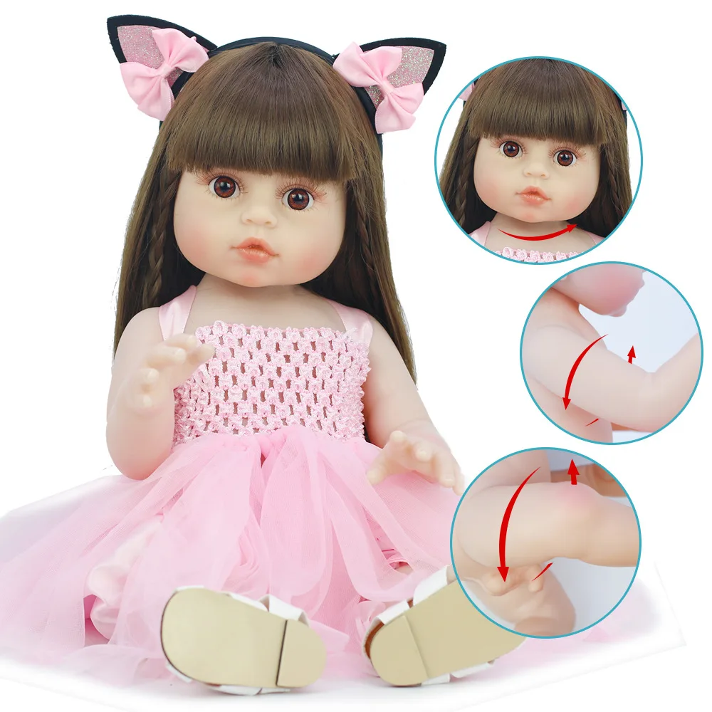 Trendy 53cm new born dolls multi function simulation realistic vinyl doll with clothes