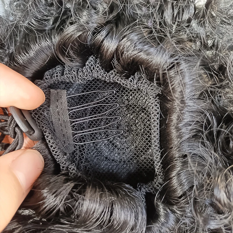 Fujia two pieces in one pack marley kinky hair buns afro puff with elastic and flower clips  for girl kids