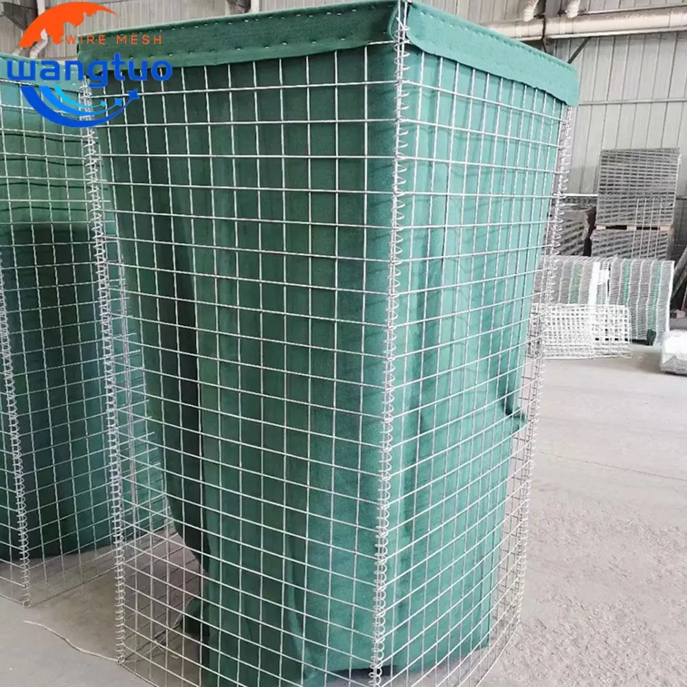 Galvanized Sand Wall Barriers, Dongfu Welded Gabion Mesh, Dongfu Bastion Blast Wall Barrier
