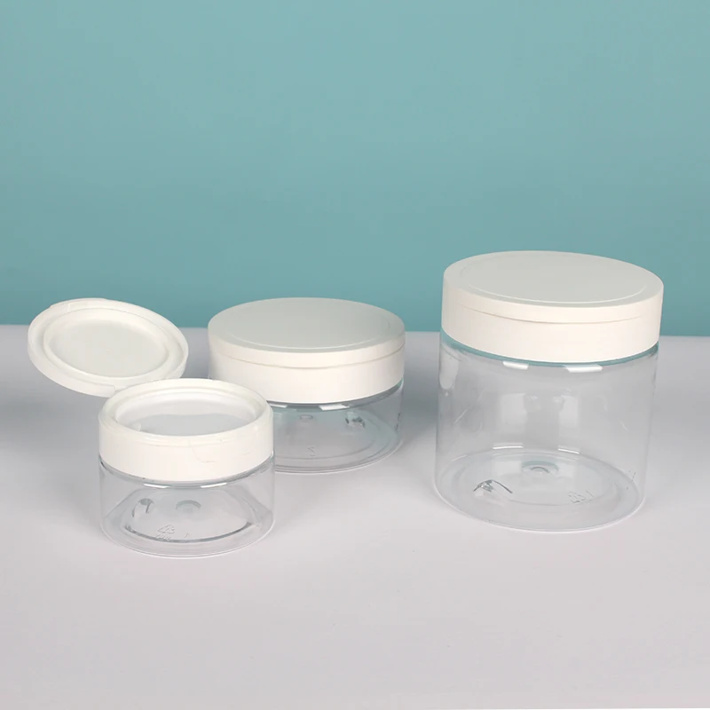 flip lid cream PET jars transparent cream bottle cream emulsion travel packaging bottle