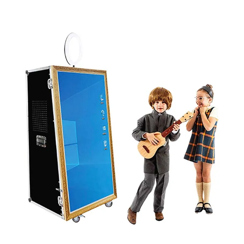 2024 Hot Sale Portable Selfie Selfie Magic Photo Mirror Booth Camera Photo Gif With Fill Light Lamp Manual Touch Screen Magic