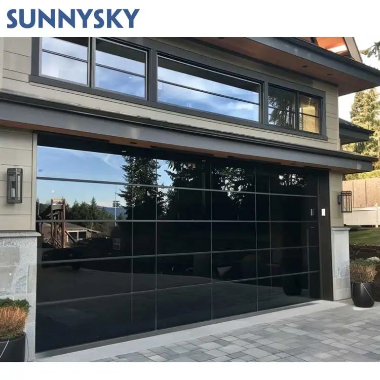 wholesale good price automatic industrial sectional garage door black for house