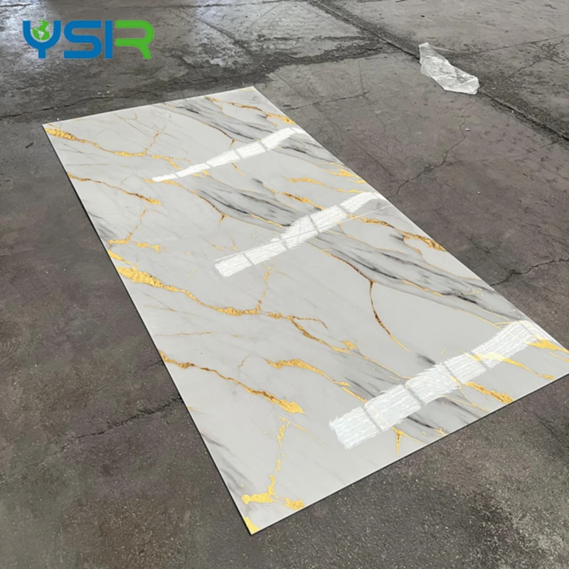 1220x2440 мм современный стиль водонепроницаемый УФ мраморный лист Дизайн Настенный декор ПВХ