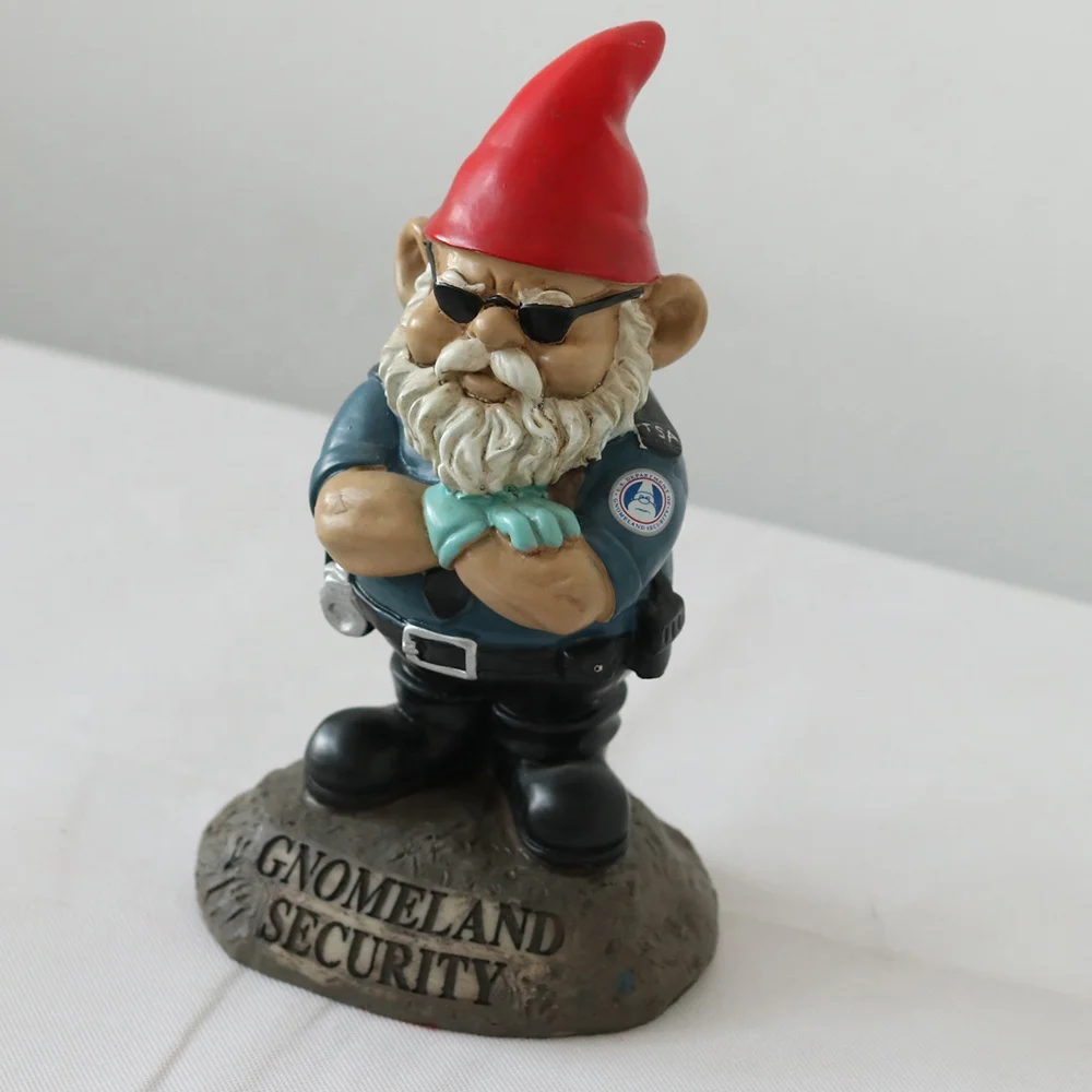 ICEBLUE HD Resin Security Gnome Garden Gnome Statues Gnomeland Security
