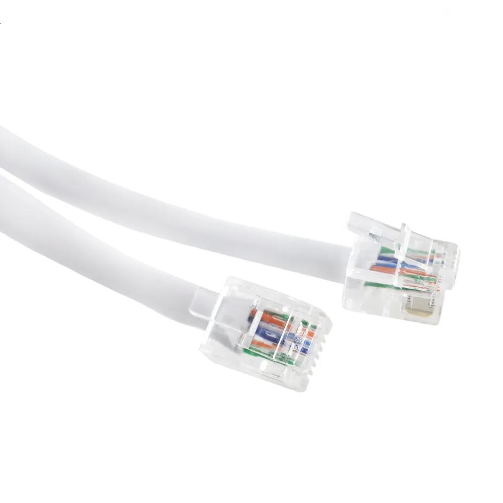 6 Wire RJ12 Phone Cord Round Cable