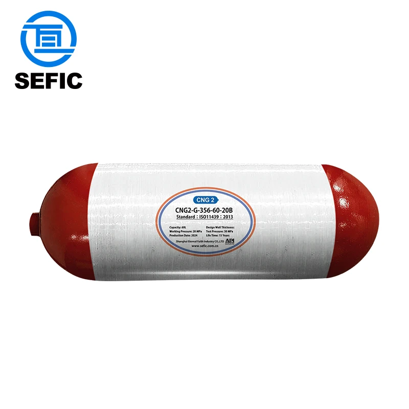 Iso11119 Standard 356mm 60l 200bar Compress Nature Gas Cylinder Cng Cylinder For Car