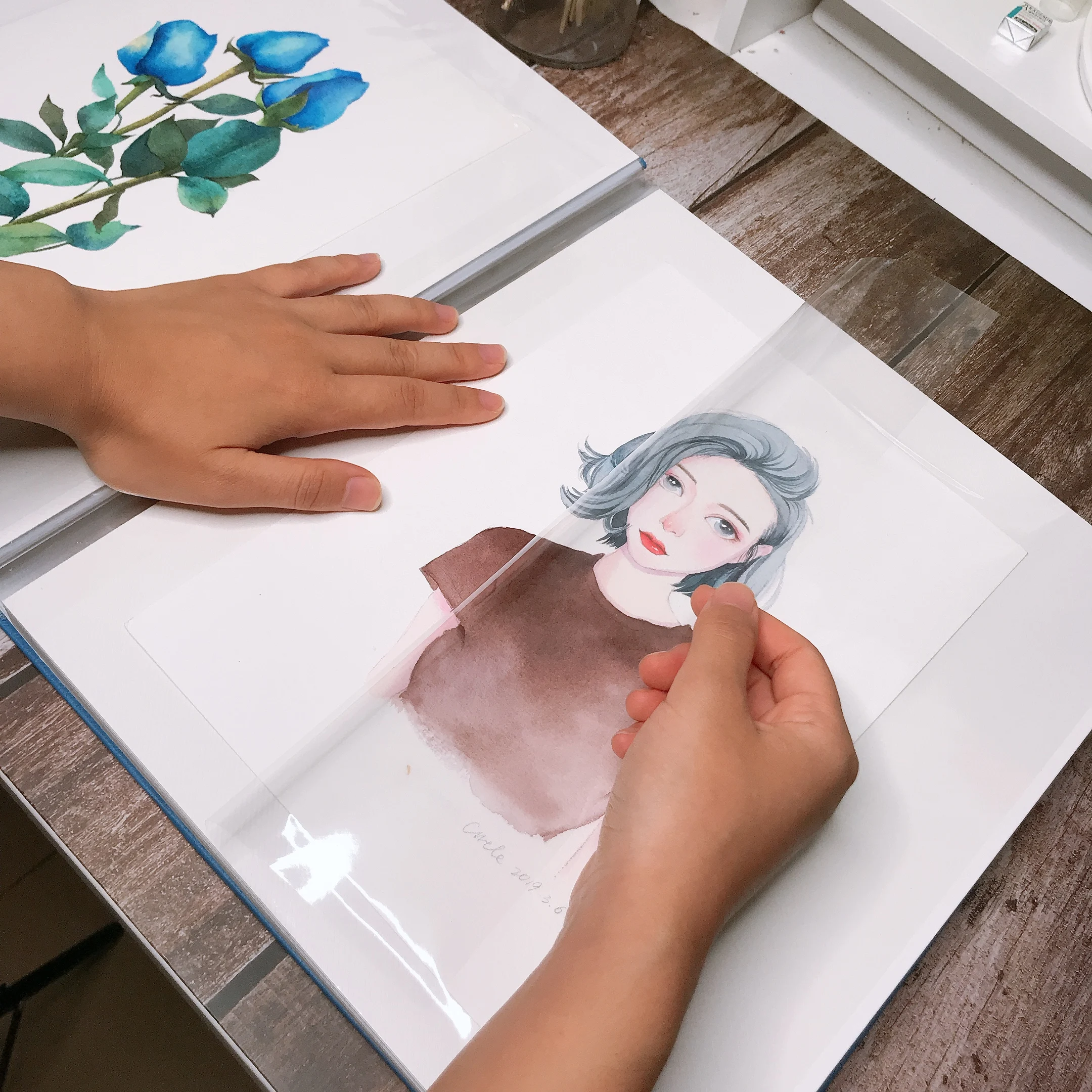 Replaceable album inside page photo album with self adhesive photo album Inside page