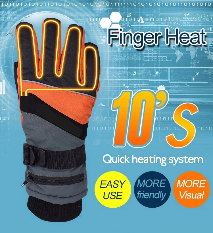 Custom Winter Battery Rechargeable Electric Waterproof Outdoor Sports High Quality USB Powered Heated Warm Ski Thermal