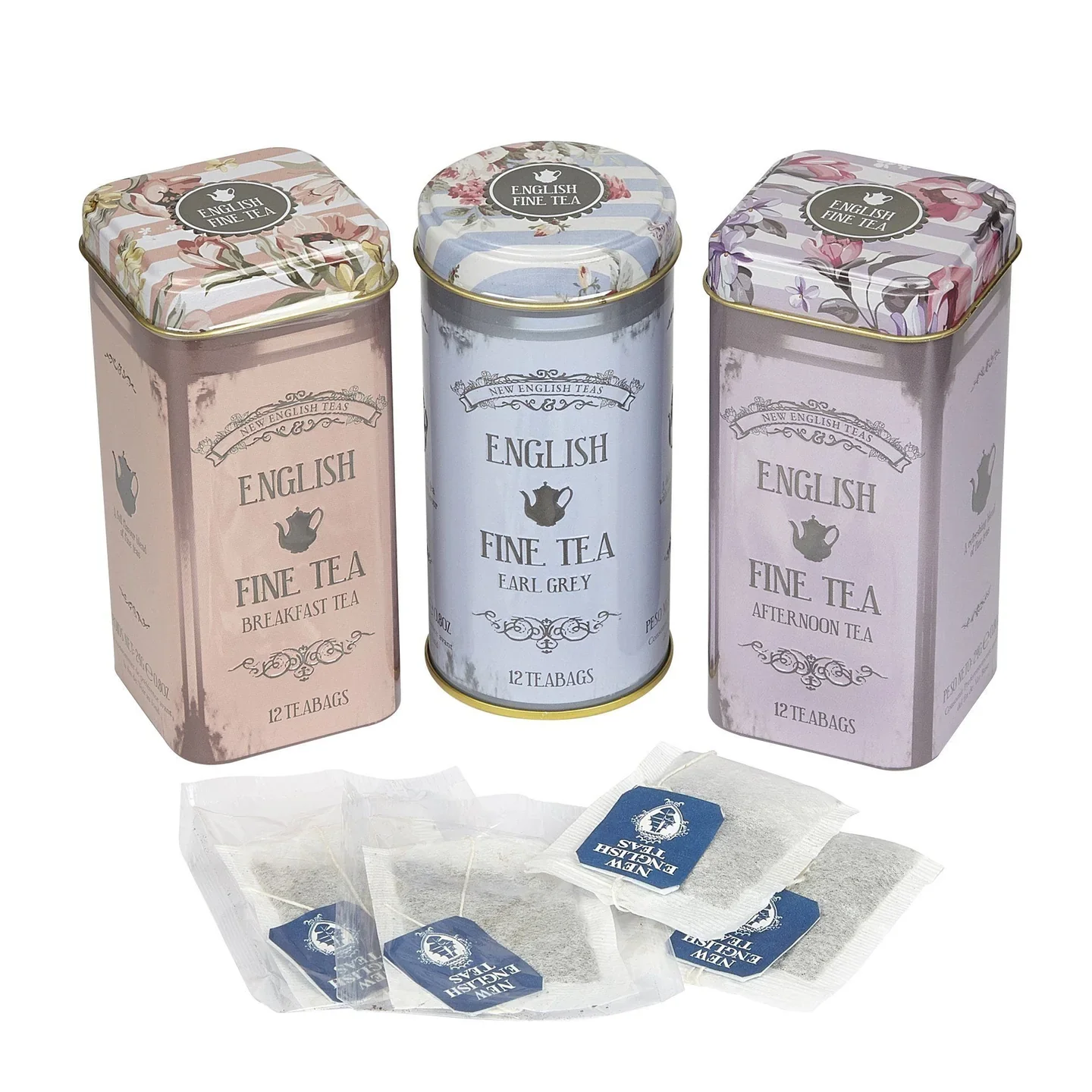 High quality square round shape metal loose tea tins tea caddy tin canister manufacturers for loose tea packaging