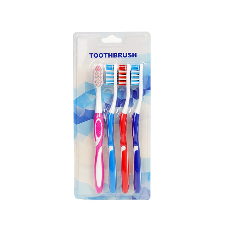 Rubber handle upscale daily adult color soft bristle toothbrush with toothbrush