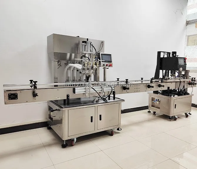 Automatic 4 head  servo gear pump liquid filling line