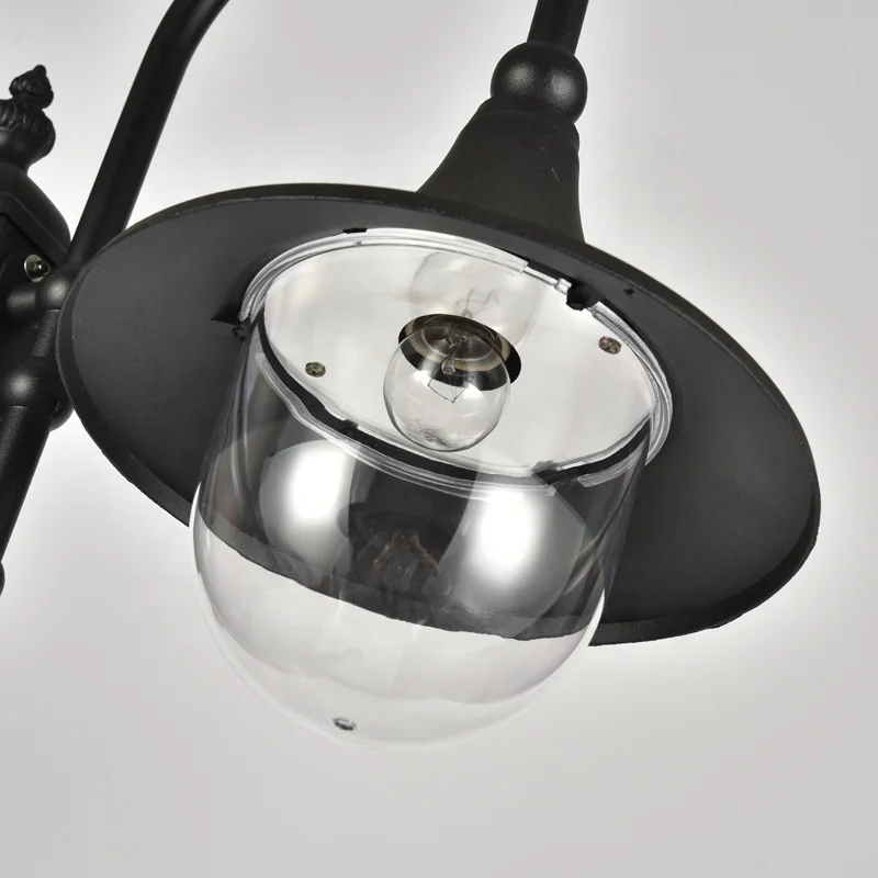 Garden Light Black color Aluminum yard pole E27 Garden Light