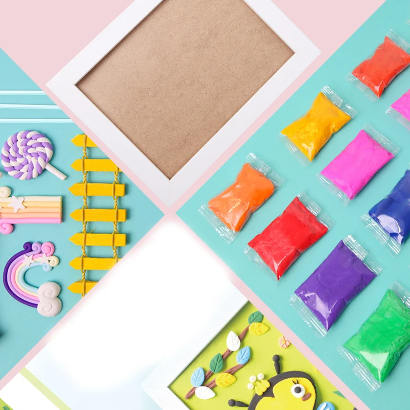 Air Dry Clay Ultra Light and Clay Photo Frame Drawing and Eco-Friendly Modeling Clay with Tools