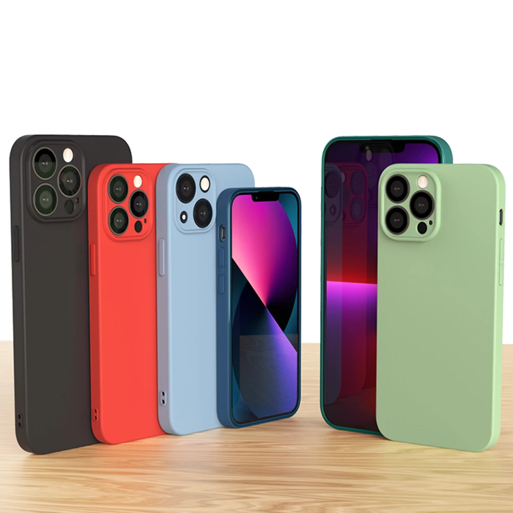 2022 High quality Custom 2.0MM silicon phone case mobile cover for iphone case 13 12 11 X XR MAX 8 7 6 PLUS