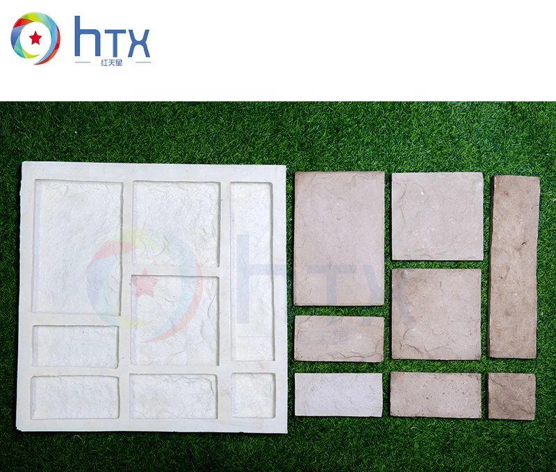 Concrete Tile Mould Decorative Wall Panel Silicone Polyurethane Artificial Stone Mold