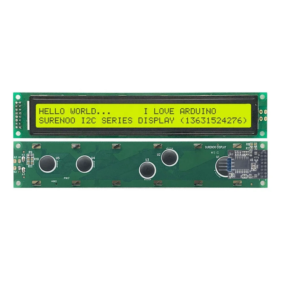 
402 4002 40X2 Serial I2C IIC STN Blue Negative Character LCD Module Display Screen Panel LCM with White LED Backlight 