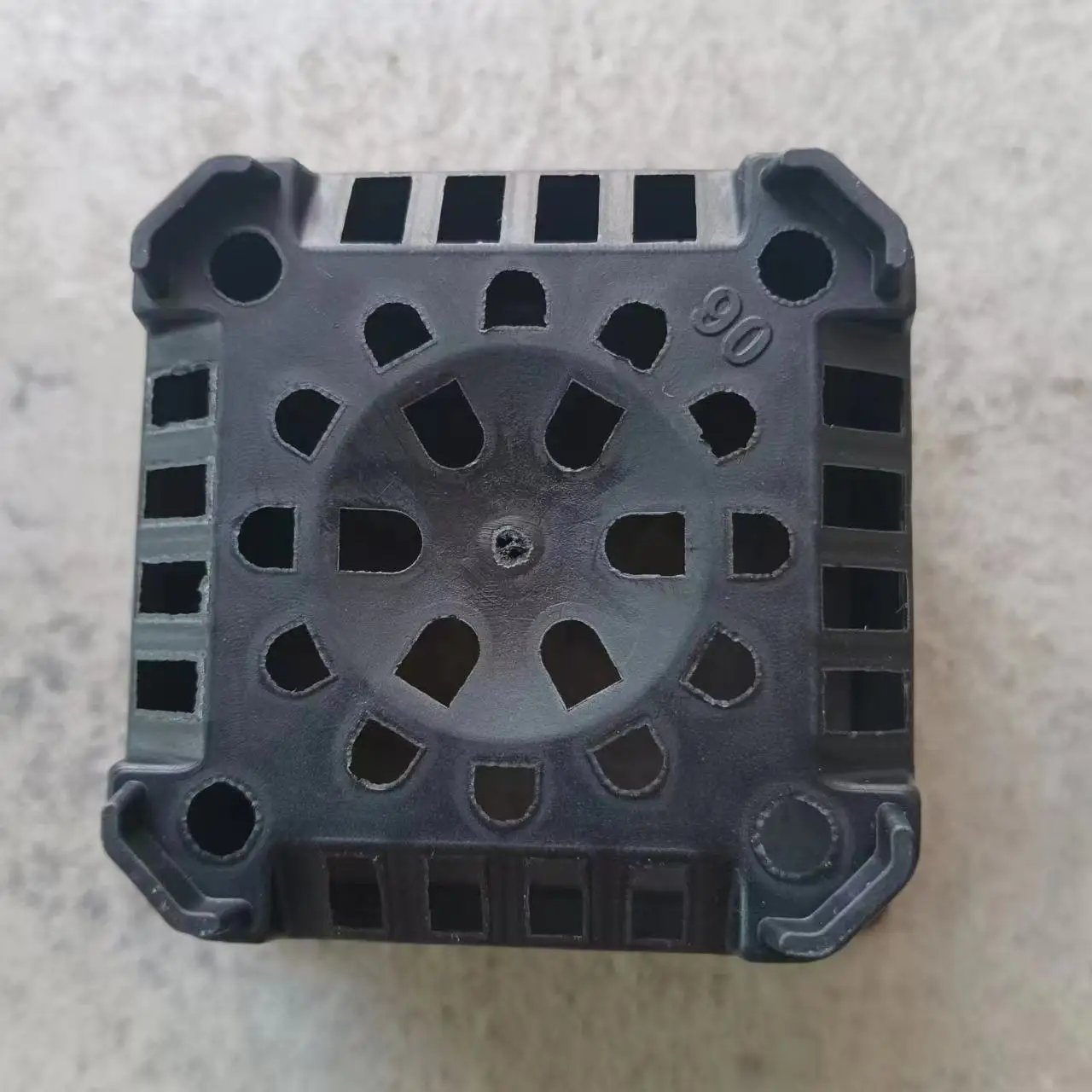 Black 3.5 inch Square Nursery Seedling Flower Pot Plastic Seed Start Germination Pot for Plant Propagation and Seeding